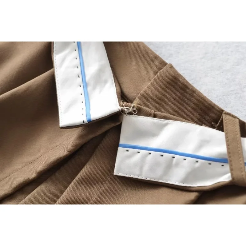 Summer Pleated Shorts Skirts Women Fake Two Piece Sexy Culottes Clothing Irregular Turn Over Waist Hot Girls Anti Exposure Pants