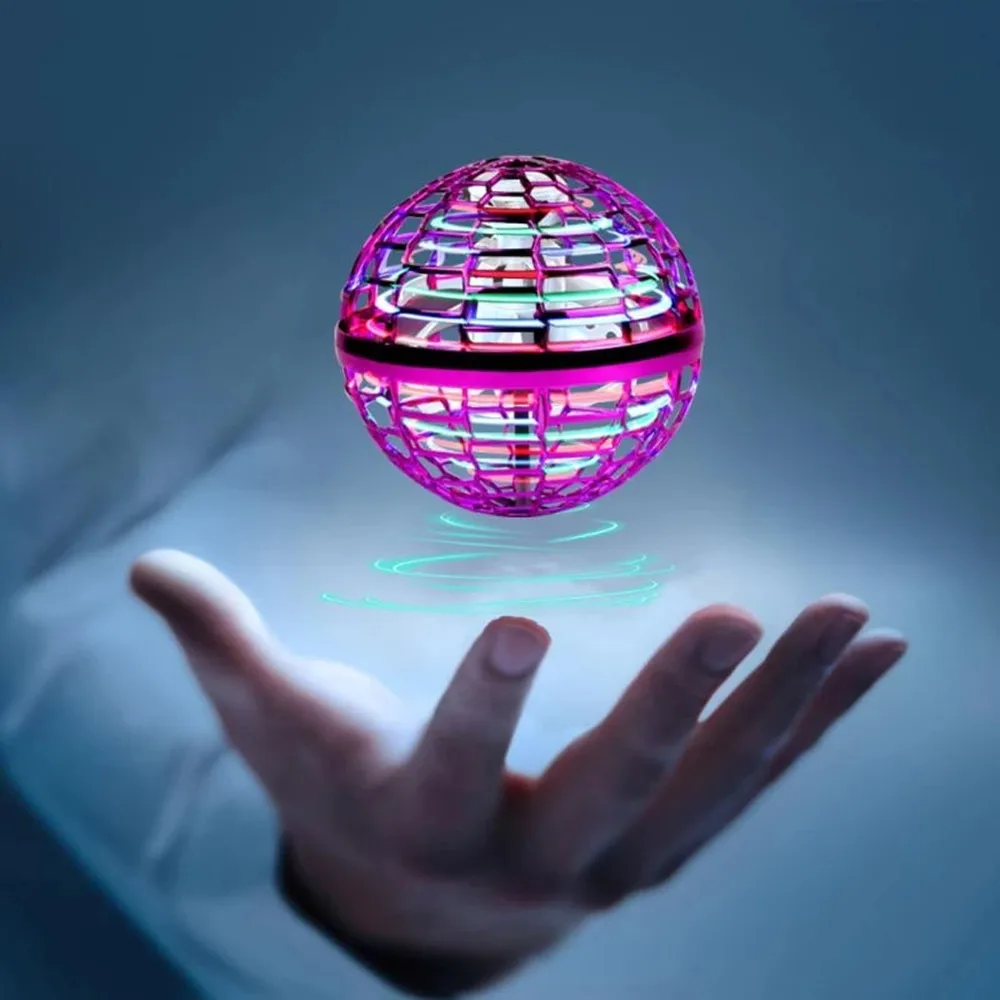 FLYNOVA Flying Ball Boomerang Drone Flyorb Magic With LED Lights Toys Hover Ball Flying Spinner Fidget Toys For Children Gift 4