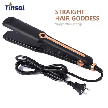 TINSOL 2-in-1 Professional Ceramic Hair Straightener, Negative Ion Wide Plate, Adjustable Temperature Straightening Iron 1