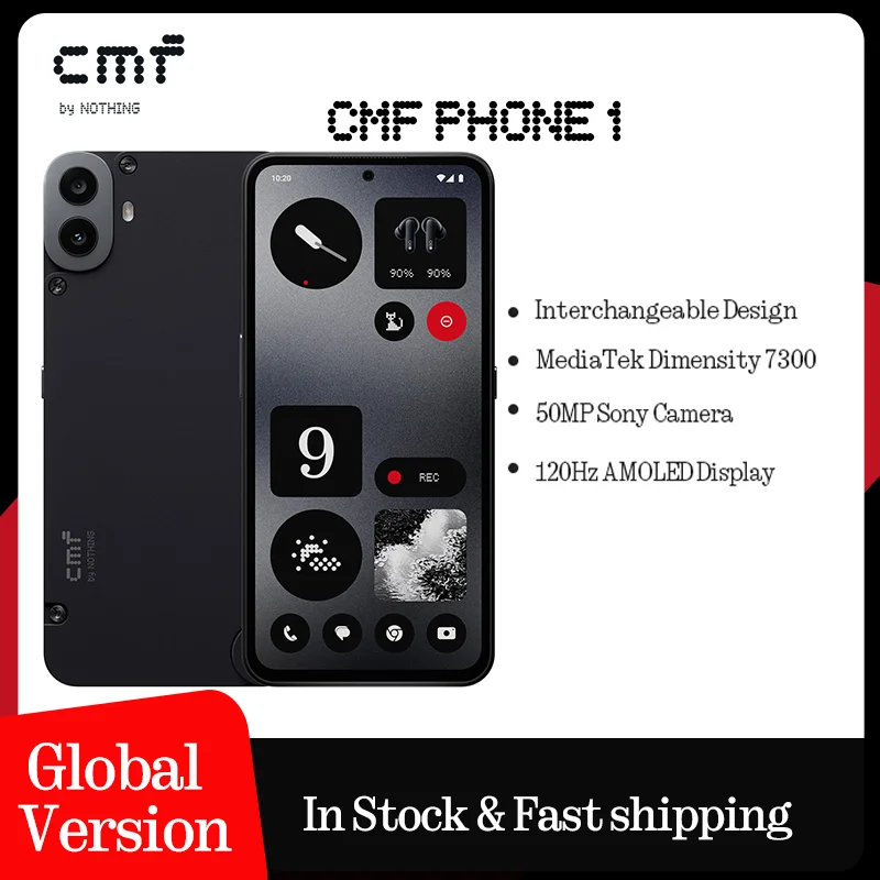 Global Version CMF Phone 1 6.67inch AMOLED display 120Hz Mediatek