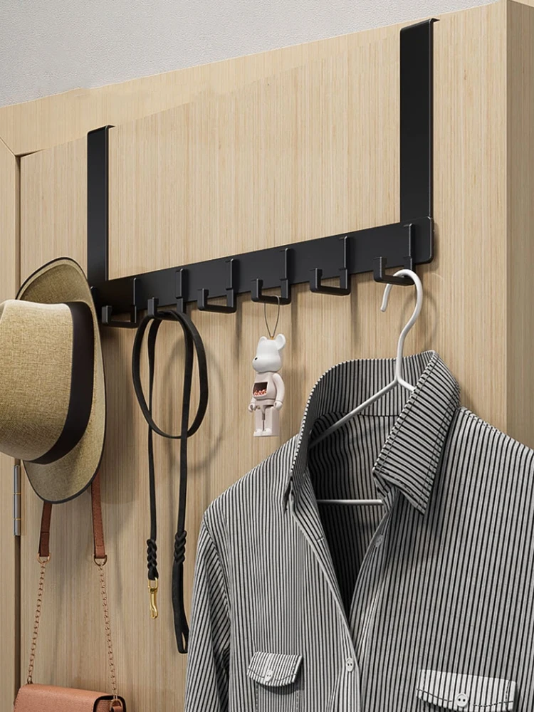 Bathroom Door Hook Hanger Adhesive Over The Door Double Hanger Hooks Metal Twin Back Door Hanger On Door Organizer Accessories