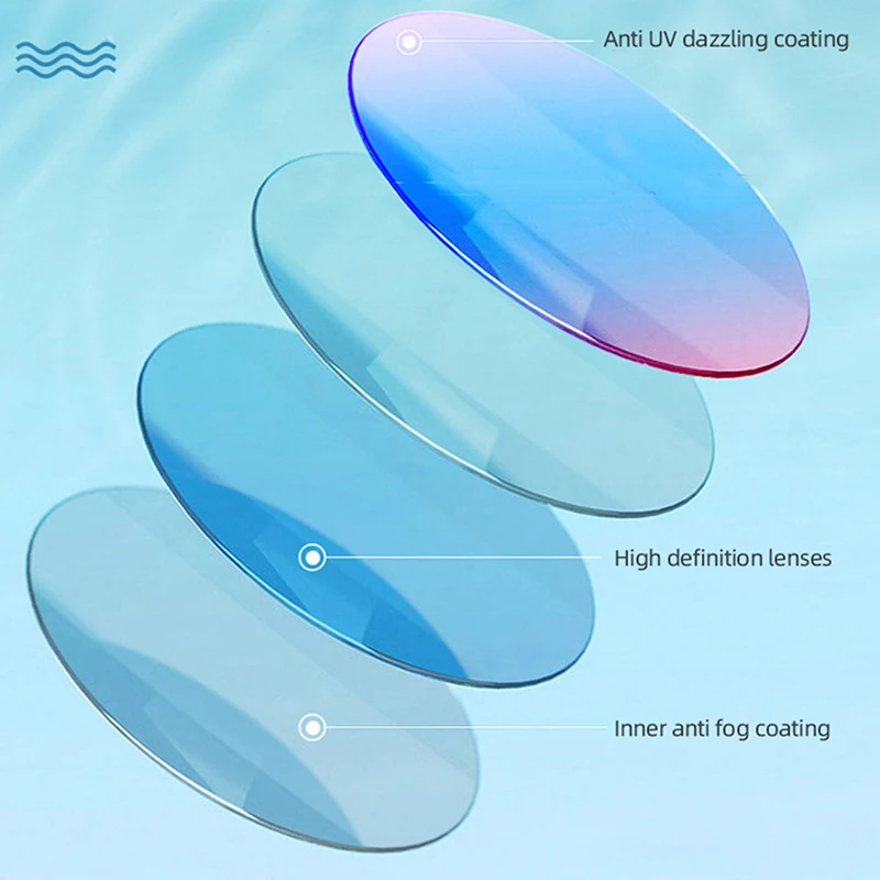Masque de natation professionnel unisexe anti-buée et protection UV pour adultes - étanche