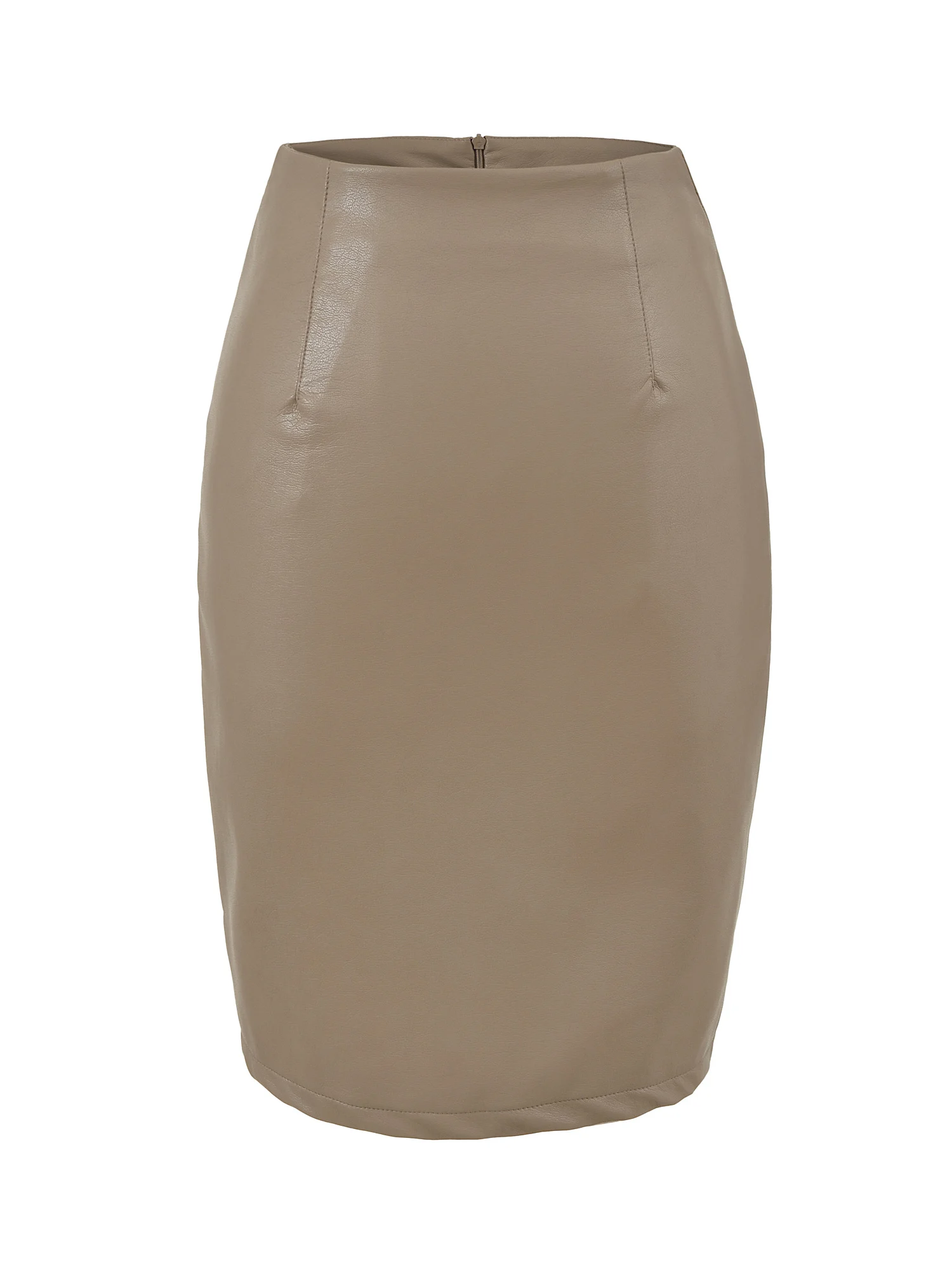 American Sle Sexy f Skirt High Waist PU Leather Wrap around Women's Slimming Split Step in Skirt for Daily Wear