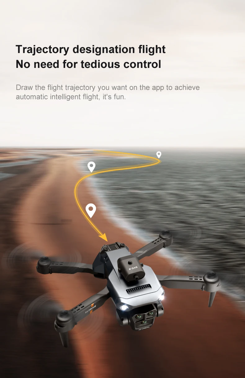 K6 Max Drone, o4s flight app allows you to draw the flight trajectory you