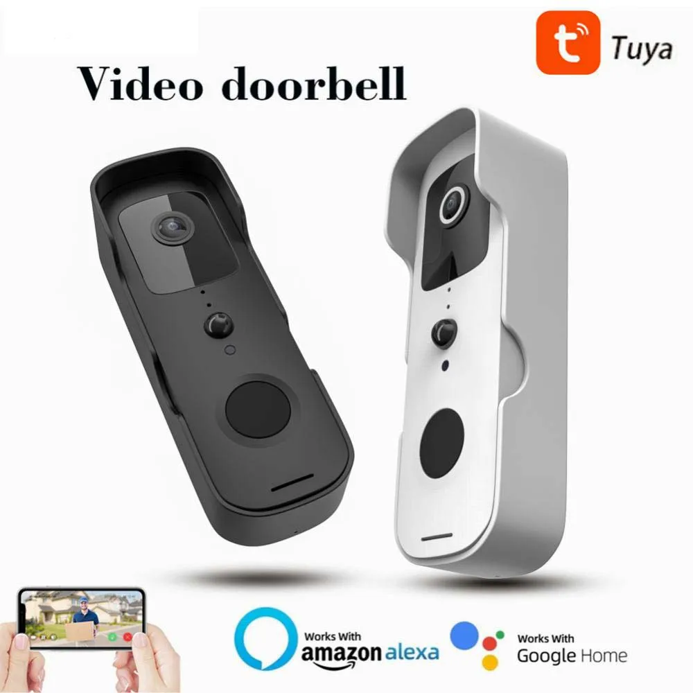 

Tuya Video Doorbell WiFi Outdoor Door Bell Waterproof Battery Intercom Smart Home Google Alexa Wireless Door Phone Camera 1080P