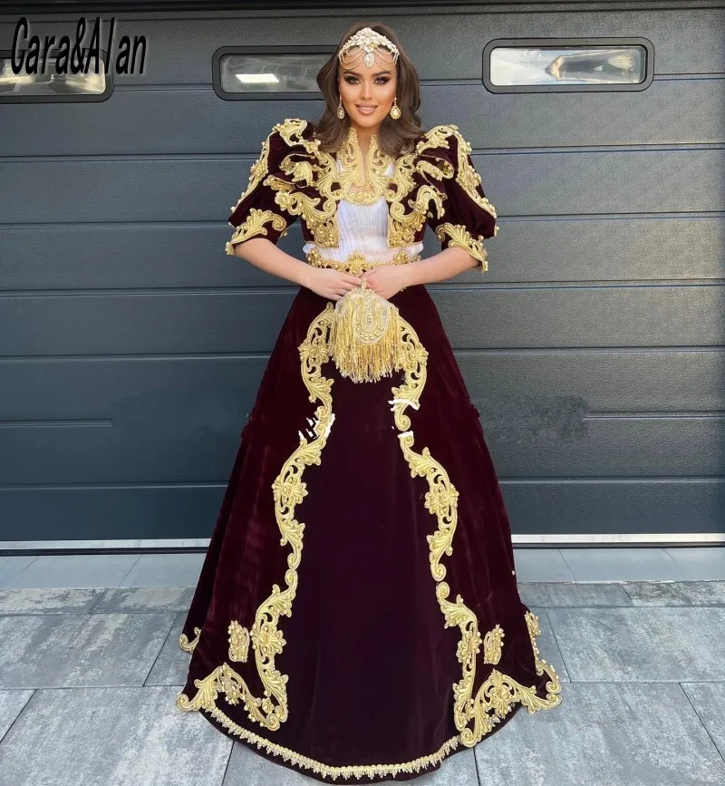 Cara&Alan Traditional Kosovo Evening Dresses For Women 2023 Gold