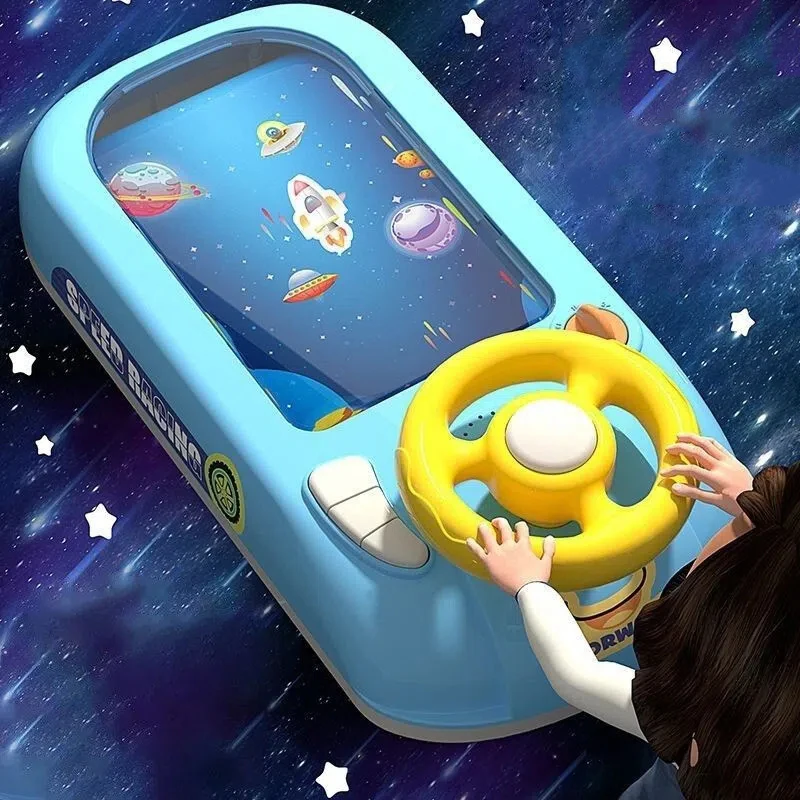 Kids Steering Wheel Driving Toy Dodge Vehicle Electronic