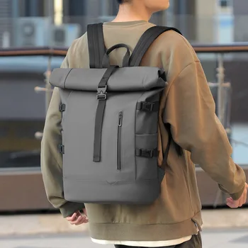 Zaino da esterno resistente e impermeabile Roll Top Zaini casual alla moda per escursionismo Viaggi Uomo Donna Pendolarismo quotidiano mochilas рюкзак
