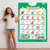 9PCS/Set English Talking Poster Alphabet Numbers Fruits Animals Electronic Interactive Wall Chart for Kids Early Educational Toy 6