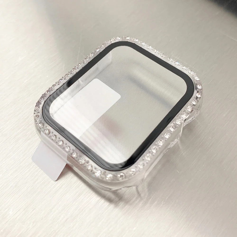 Luxury Bling Screen Protector with Glass+Diamond Design