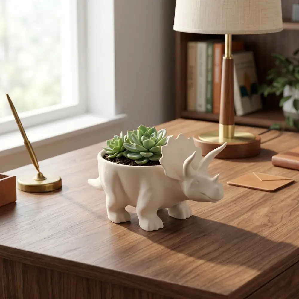 Vaso per Fiori a Forma di Dinosauro in PLA - immagine 4