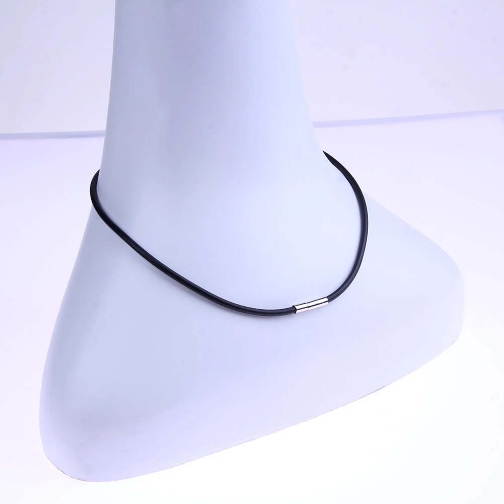Black Rubber Choker Necklace Unisex Casual Jewelry