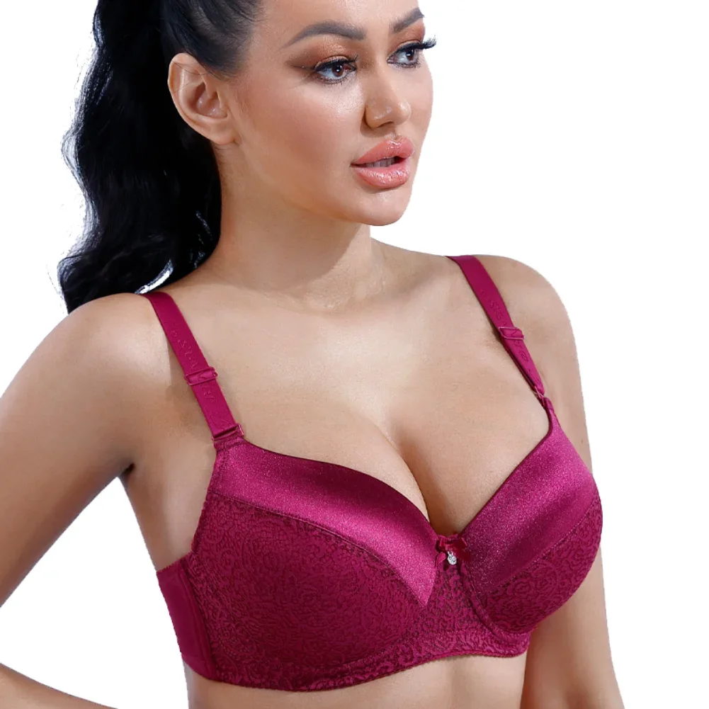 

BINNYS D Cup High Quality Women's Bra Sexy Bralette Comfortable Full Cup Nylon Striped Plus Sizes Underwire