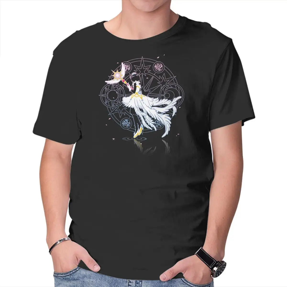 

Прозрачные футболки с рисунком аниме для мужчин и женщин, футболки с коротким рукавом, Новое поступление, летняя одежда унисекс
