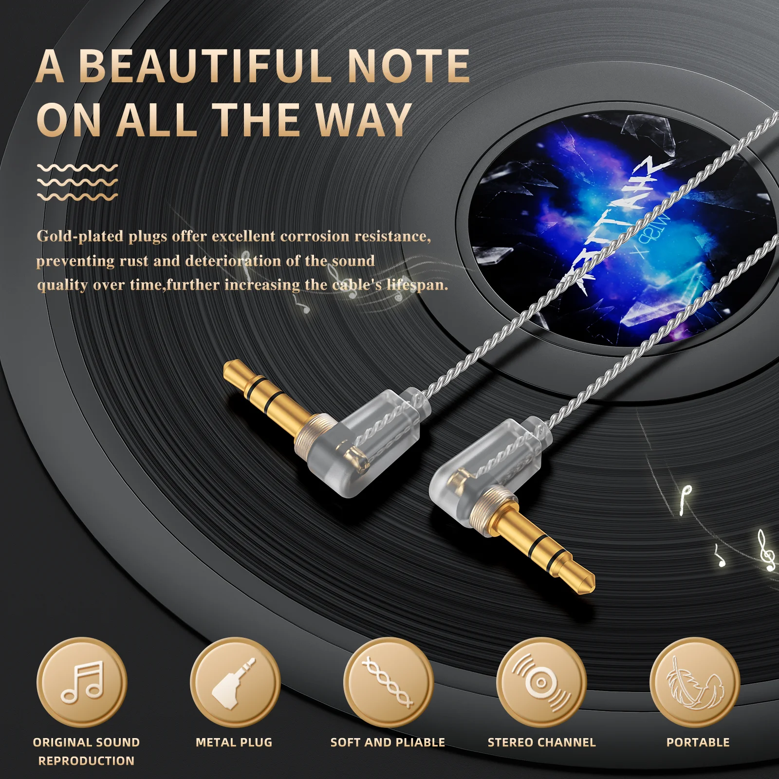 OKCSC Earphone Cable for MMCX A2DC ER4SR EXK1000 IE8 IE40 IE400 IPX T2 QDC 2 PIN TF10 ATH-IM Fitear Weston W40 IE300 3.5mm Plug