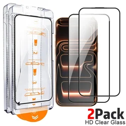Tempered Glass Privacy Screen Protectors with Easy Install and Anti - Spy Auto Alignment Kit - iPhone 17 Air (HD Clear Glass - 2Pack)