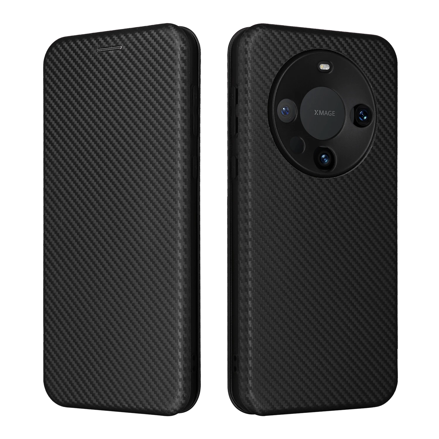 Mate 60 Pro Mate60 Flip Case Luxury Carbon Fiber Skin Leather Premium Book Full Cover Per Huawei Mate 60 Pro Funda Phone Bags