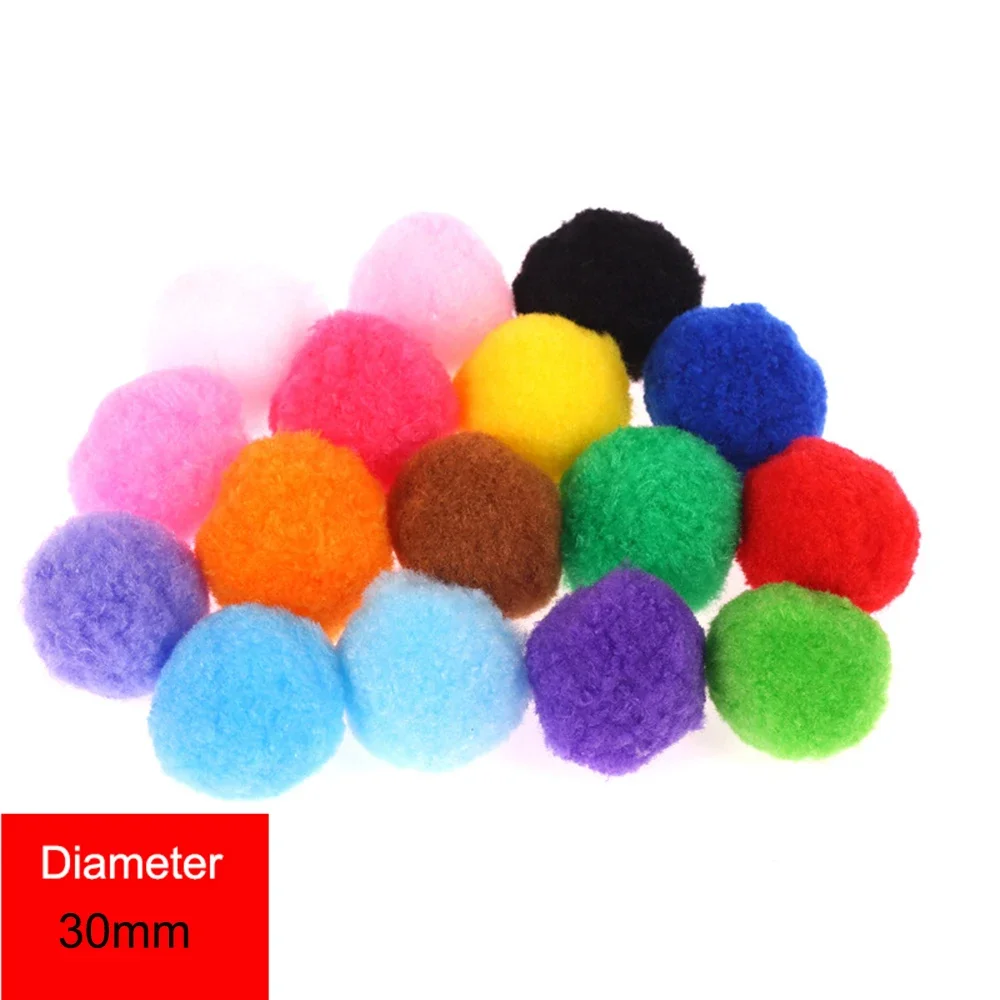 Pack of 10 Mini Fluffy Pom Poms for Crafts and Home Decor