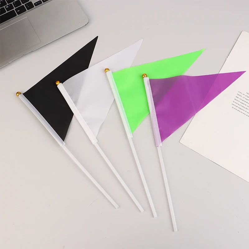 Aliexpress Flags 10Pcs Small Colorful Flags Triangular Flags With 10 Plastic Flagpoles ...