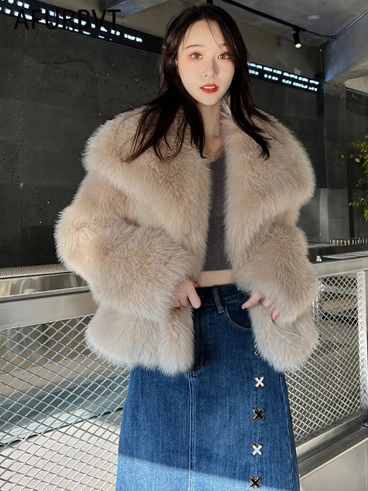 

Plush Coats Women Fur Fox Thicken Autumn Warm Long Sleeve Female Jackets Overcoat Outerwear Faux Fur Coats for Women Black
