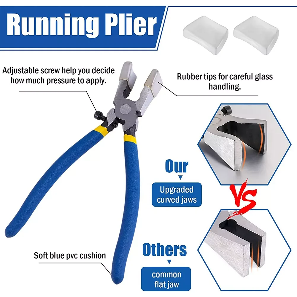 New 2023 Glass Cutter Kits Stained Glass Supplies With Heavy Duty Glass Running  Pliers And Pencil Glass Cutt