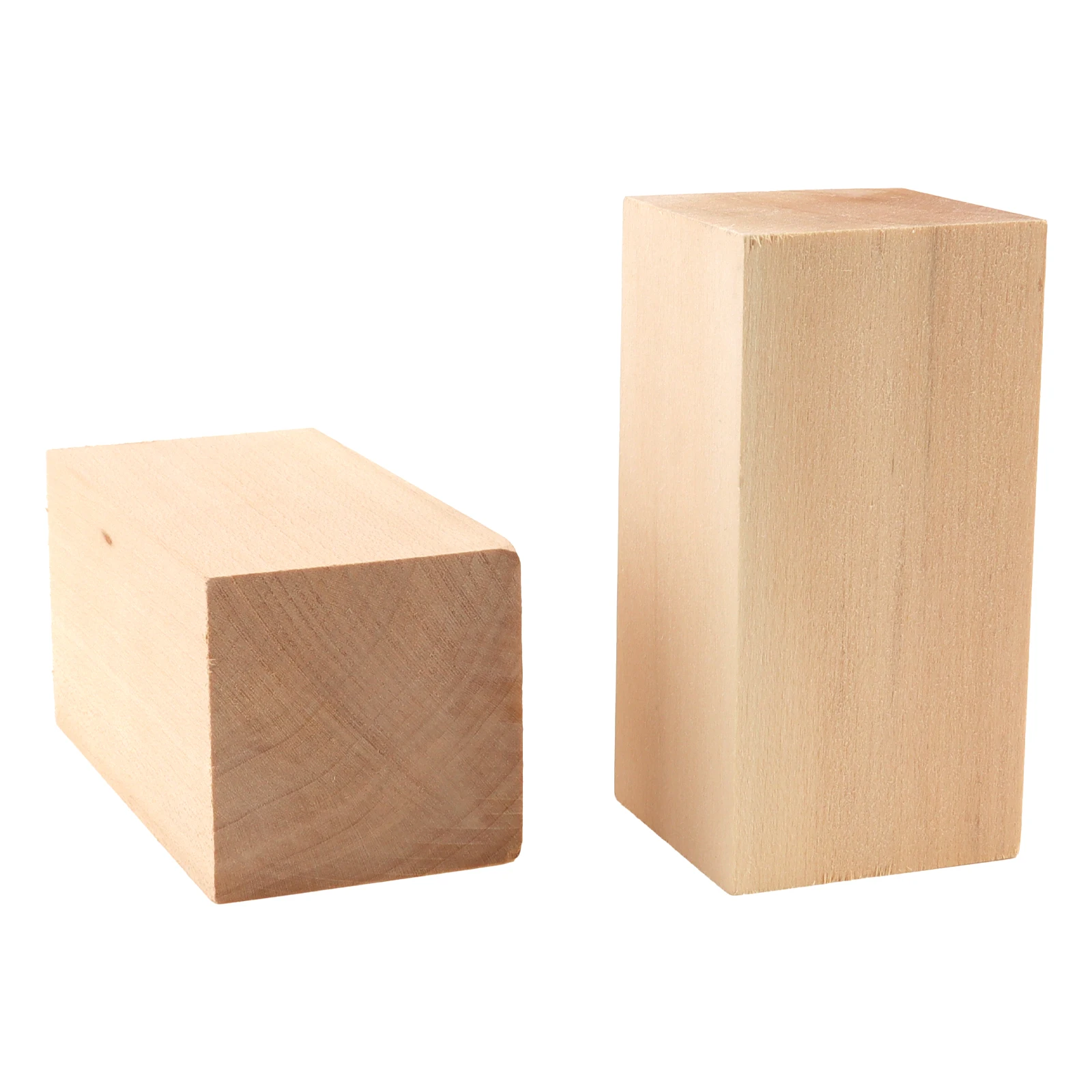 초보자를위한 2pcs 부드러운 너도밤 나무 목공 조각 블록 DIY 목재 공예 조각 예술 훈련 프로젝트 목재 조각 블록 액세서리