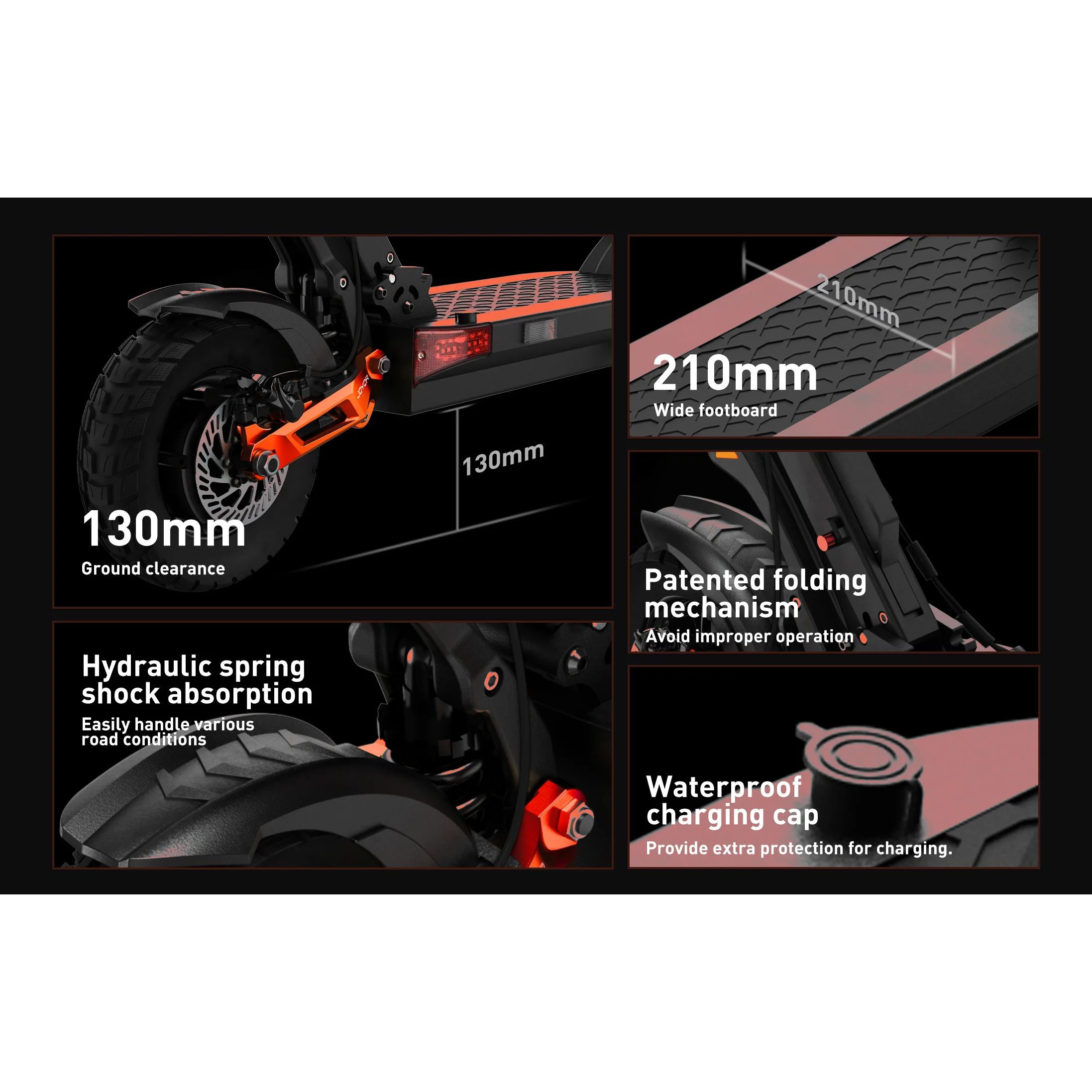 Electric Scooter JOYOR T10 top speed 60 km/h 2000W motor 60V 18Ah battery