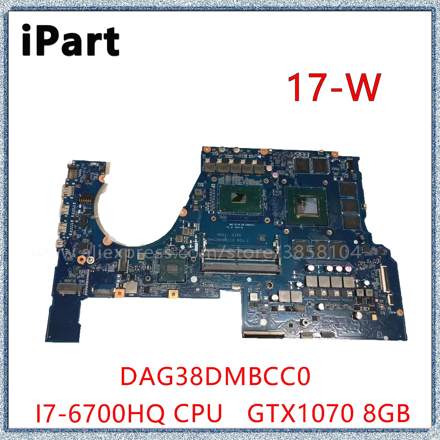 

Материнская плата для ноутбука HP pressgio 17-W 17-W151NR i7-6700HQ CPU GTX1070 8 Гб GPU DAG38DMBCC0 материнская плата 100% протестированная работа
