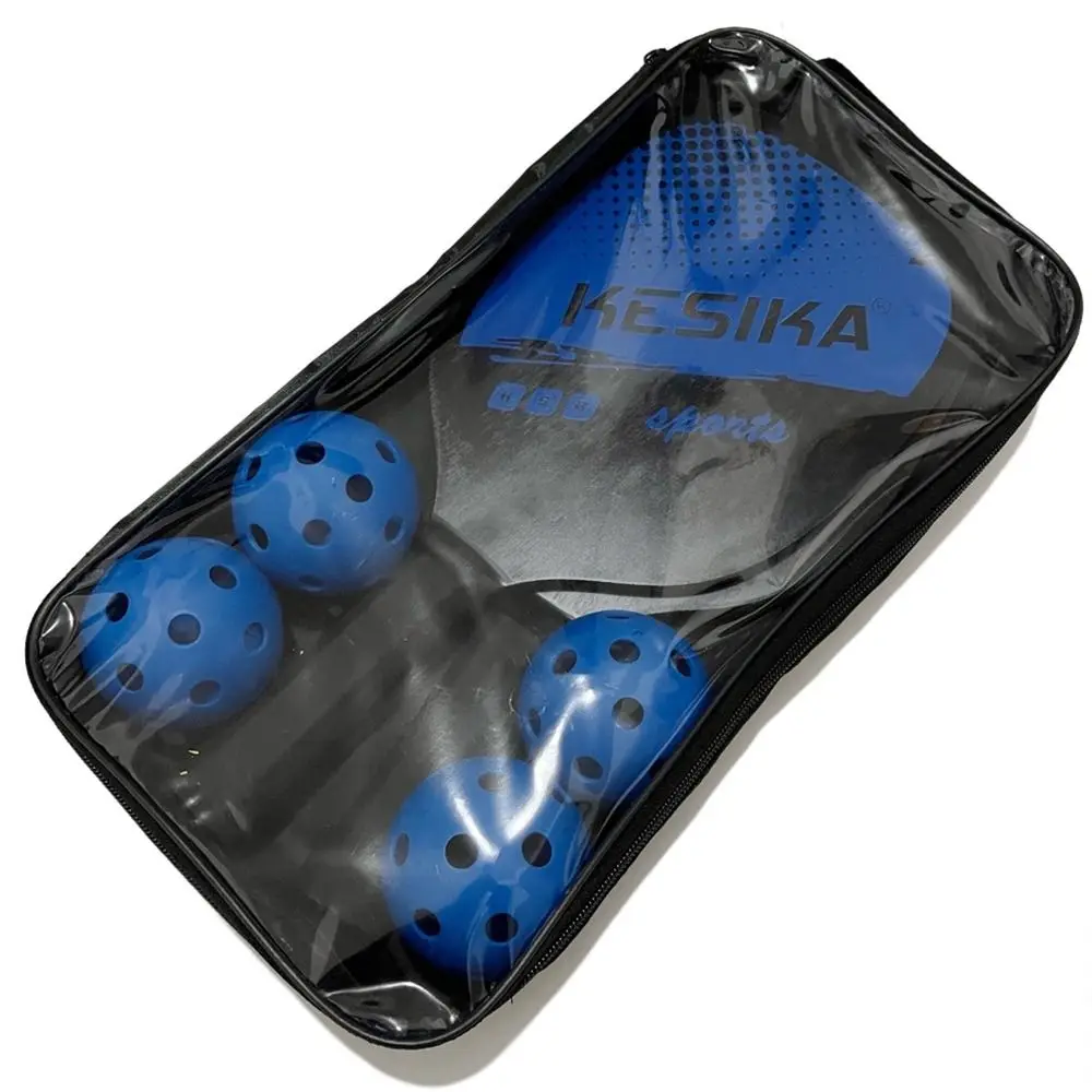 Poplar Pickle Paddles Rackets Set Non-slip 4 Pickleballs Pickleball Balls with Carrying Bag Pickleball Paddles Child