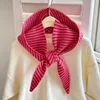 Winter Knitted Hat with Scarf Women Korean Version of Striped Scarf Hat Female Retro Warm Shawl Neck Wool Knit Hat Hooded 1