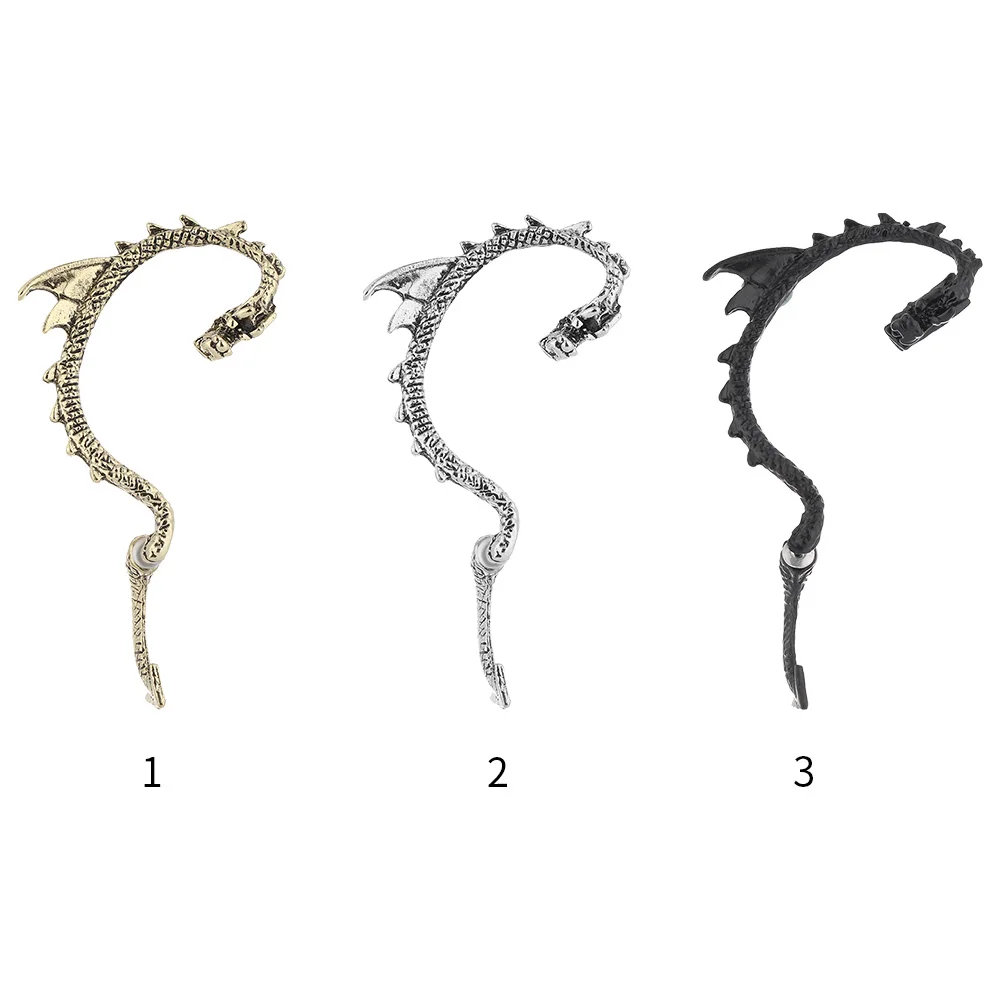 Dragon Snake Bending Ear Hoop Stud - Vintage Punk Nordic Clip-On Earring