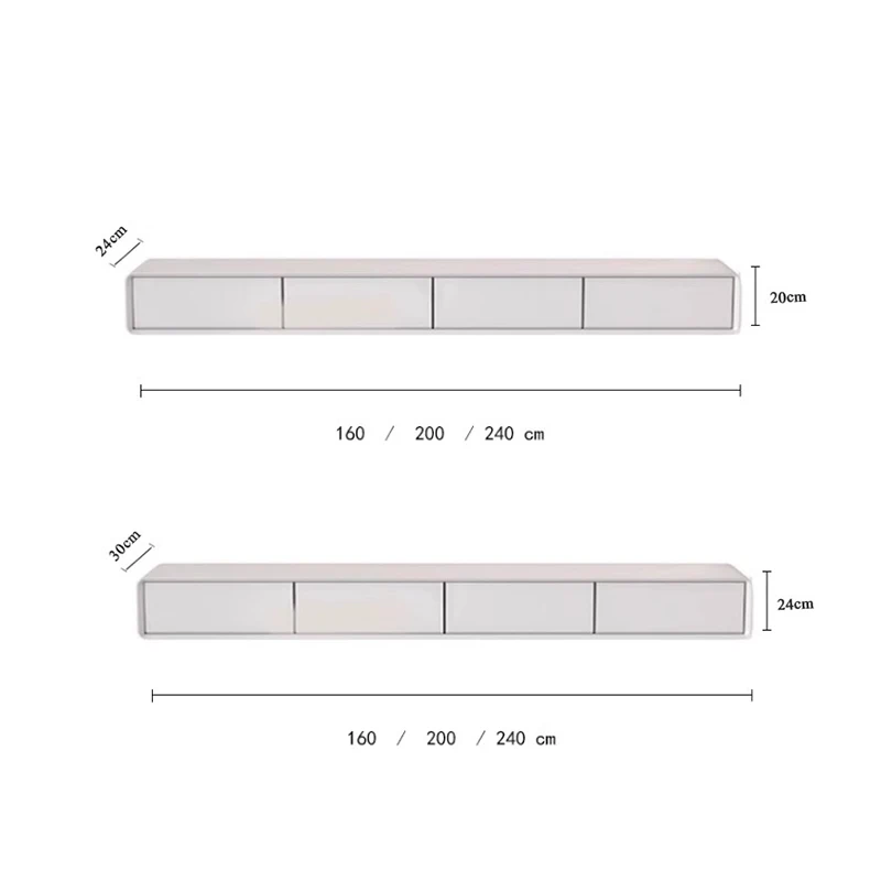 Nordic Modern Wall‑Mounted TV Stand with Drawers — Minimalist Glamour Storage Console 2