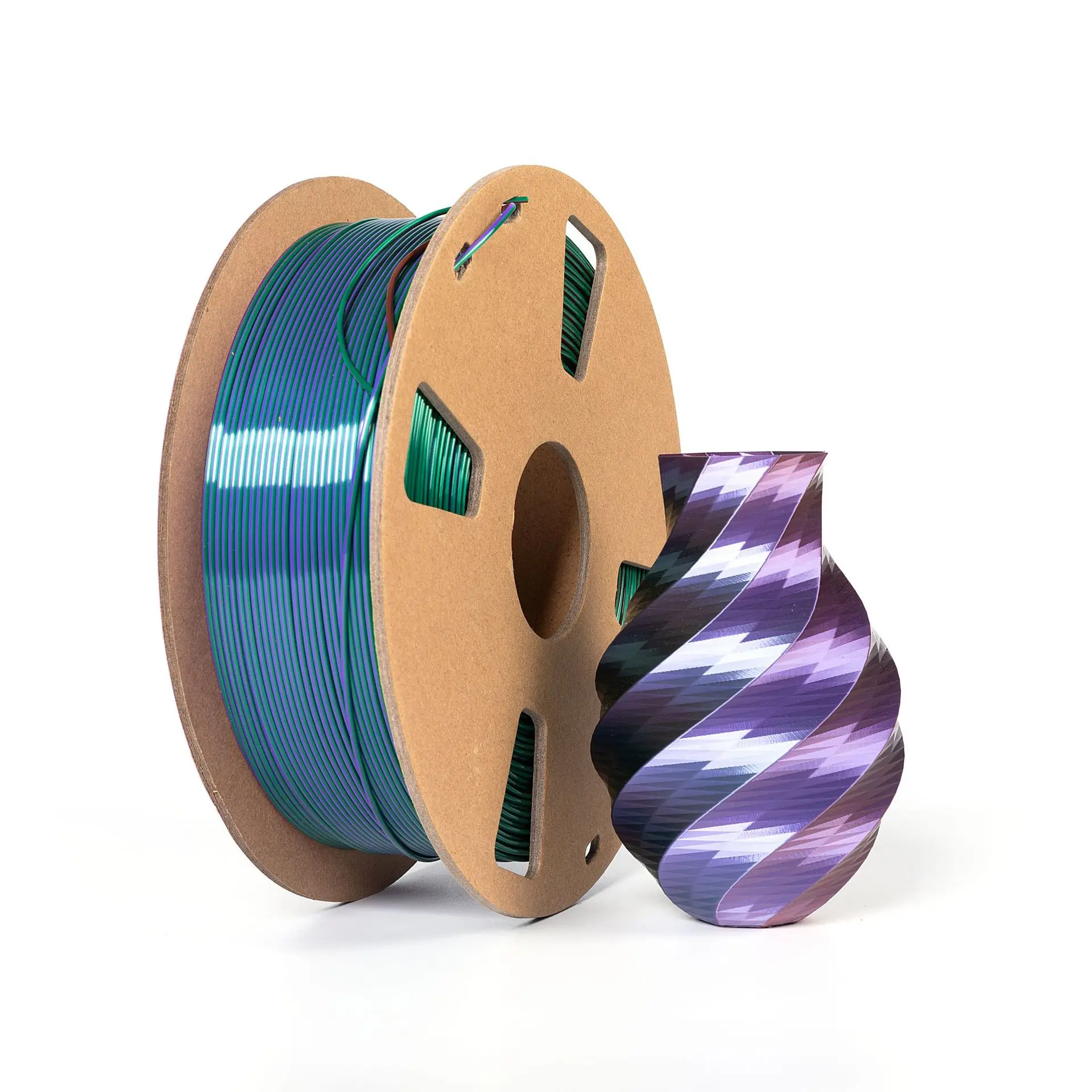 1KG 3D 프린팅 필라멘트 1.75mm PLA 실크 삼색 프린터 필라멘트 (대부분의 FDM DIY 재료용)