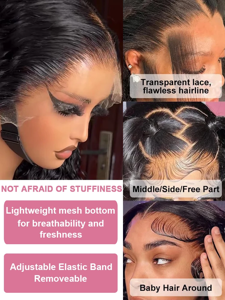 Loose Deep Wave 13x6 HD Lace Frontal Human Hair Wig Brazilian Curly Wigs 13x4 100% Human Hair Lace Front Wig Pre Plucked Remy