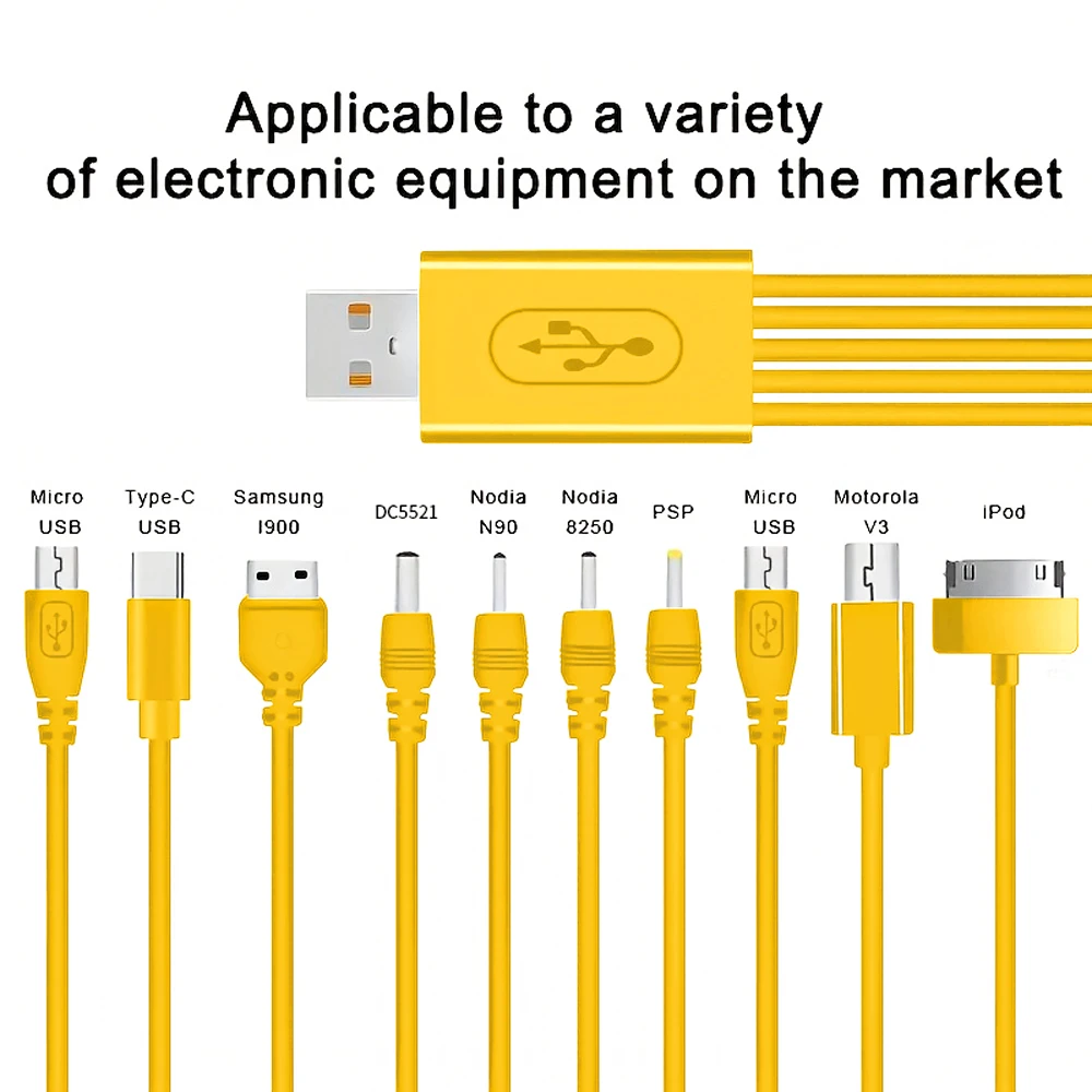 Multifunctional Ten-in-one Charging Cable Compatible SP/3DS/NDSL/WiiU/PSP