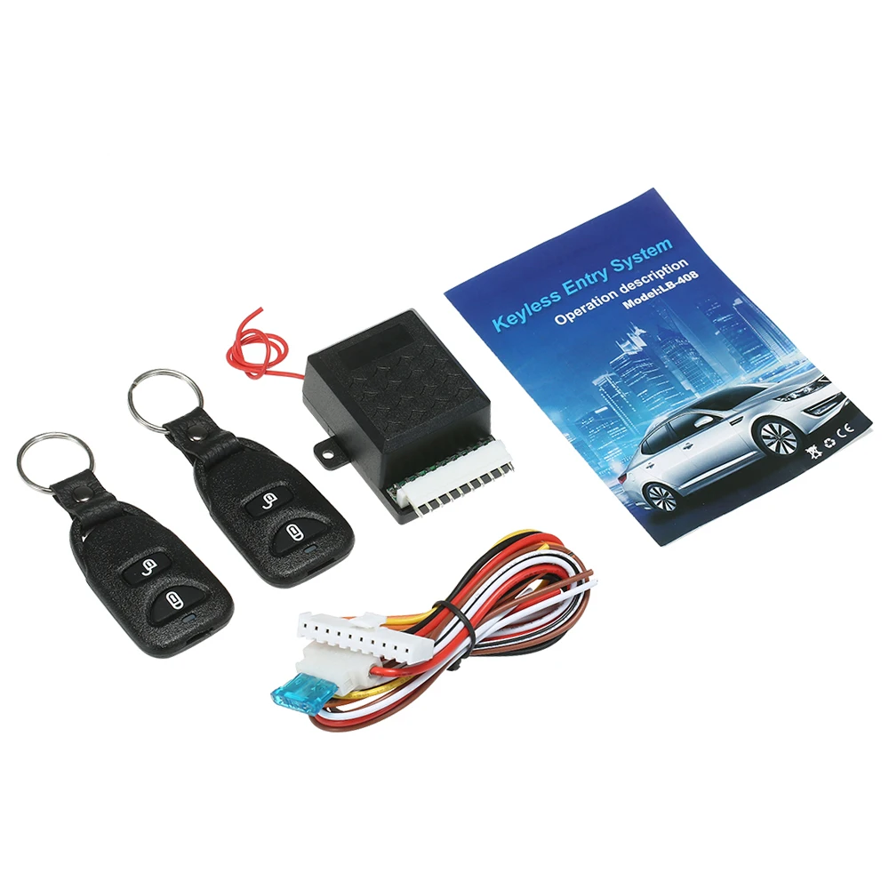 Auto Schakelaars Afstandsbediening Centrale Deur Kofferbak Slot Sleutelloos Systeem 12V Universeel Met 2 Afstandsbediening Auto Accessoires