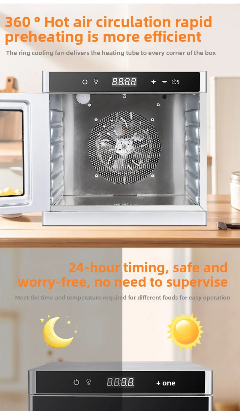 Description Picture 6 of item6-layer Stainless Steel Food Dehydrator Machine Adjustable Timer/Temperature, Quiet & Energy Saving & Energy Saving For Meat