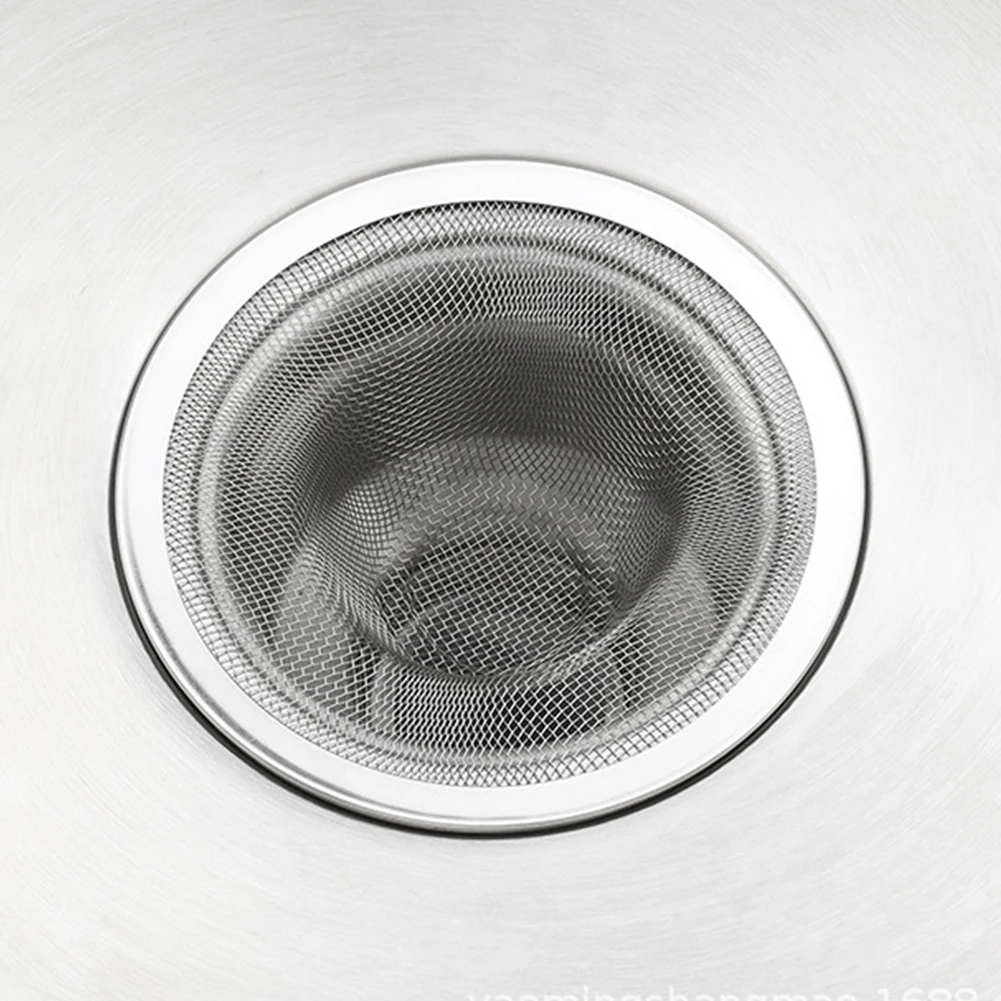 2-10pcs Stainless Steel Bathroom Drain Filter Net 7/9/11CM Screening Sink Drain Strainer Hair Catchers Stoppers Kitchen Tool