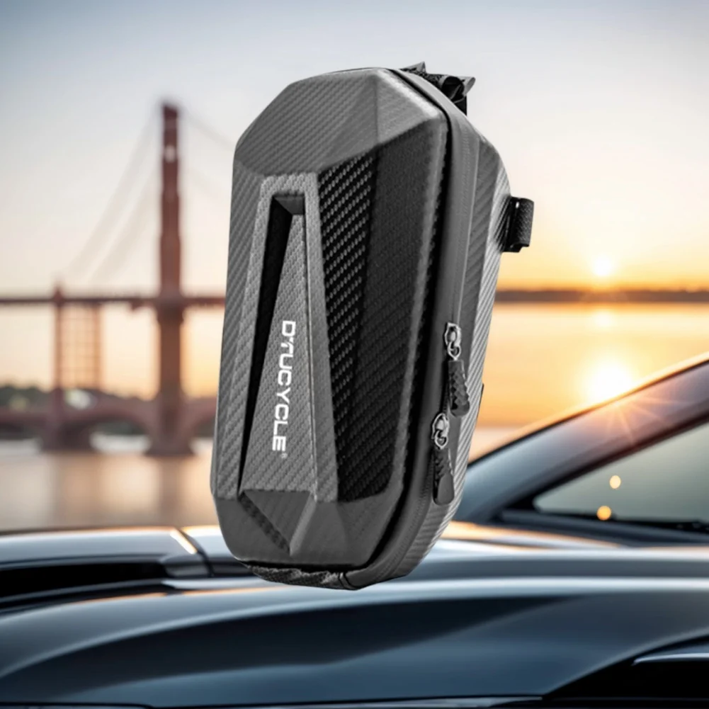 2/4L Bicycle Front Bag Electric Scooter Front Bag Waterproof Handlebar Bag Double Zipper Bicycle Storage Bag for Outdoor Cycling