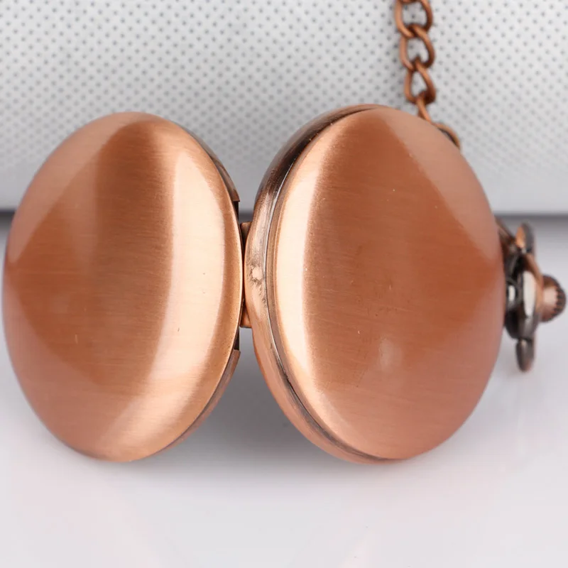2023 Rose Gold Fashion Smooth Alloy Arabic Numerals Necklace Pendant Clock Men Women Gifts Pop Decoration