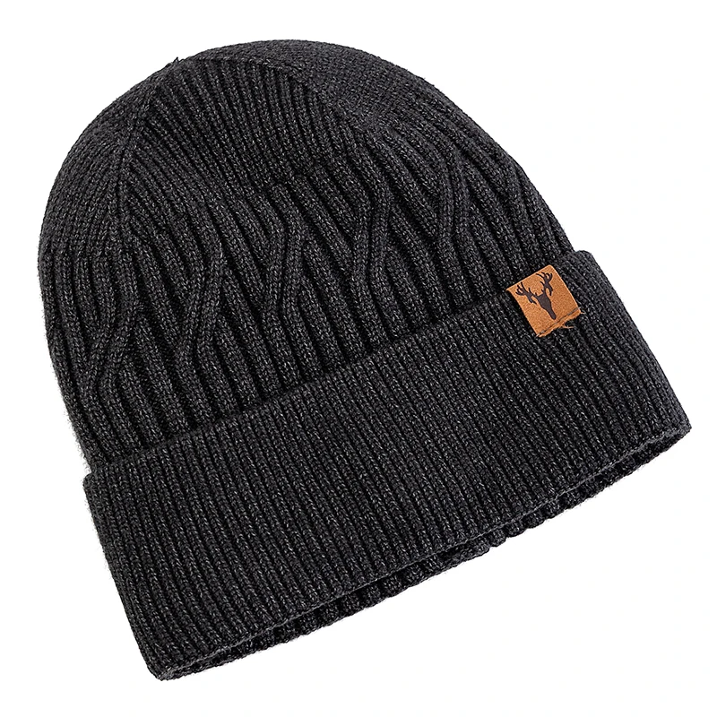 New Style Unisex Winter Hat Plush Fur Lining Warm Cap Stylish Soft Beanie Hat For Men Women Outdoor Ski Sports Knitted Hat