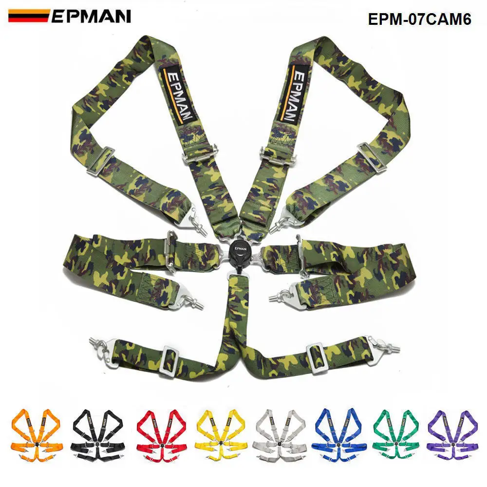 

Universal One 6 Point Racing Safety Harness Camlock 3" Steap Seat Belt Red EPM-07CAM6