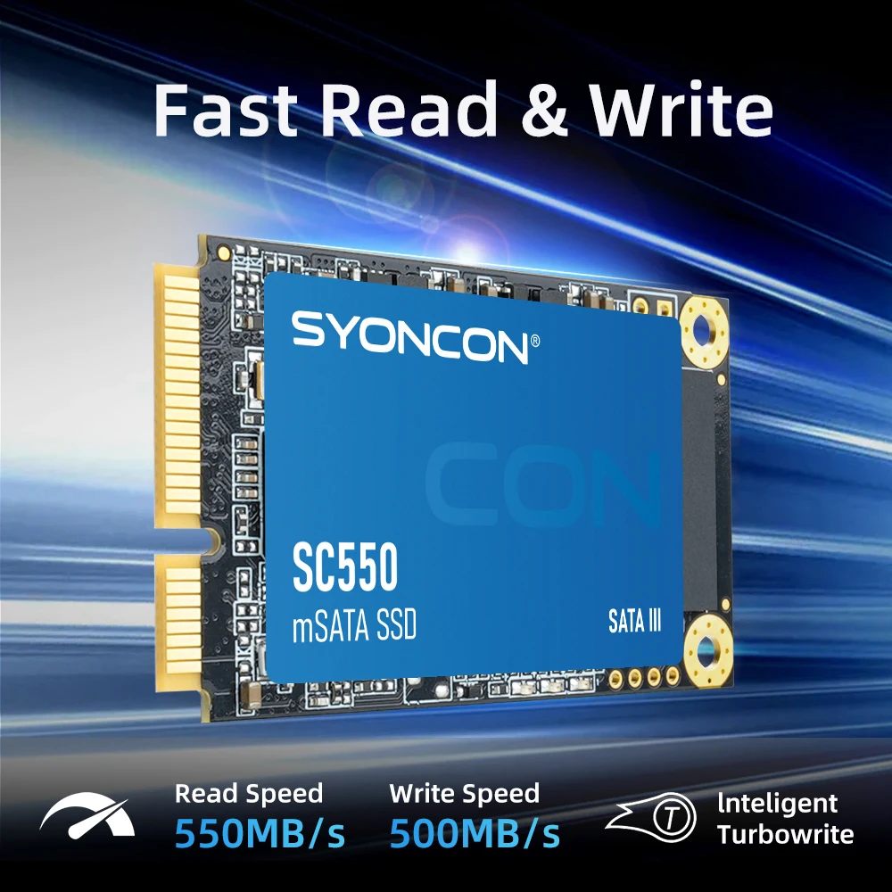 SYONCON SC550 mSATA SSD 1To TLC 3D NAND Flash SATA III 6 GB/s