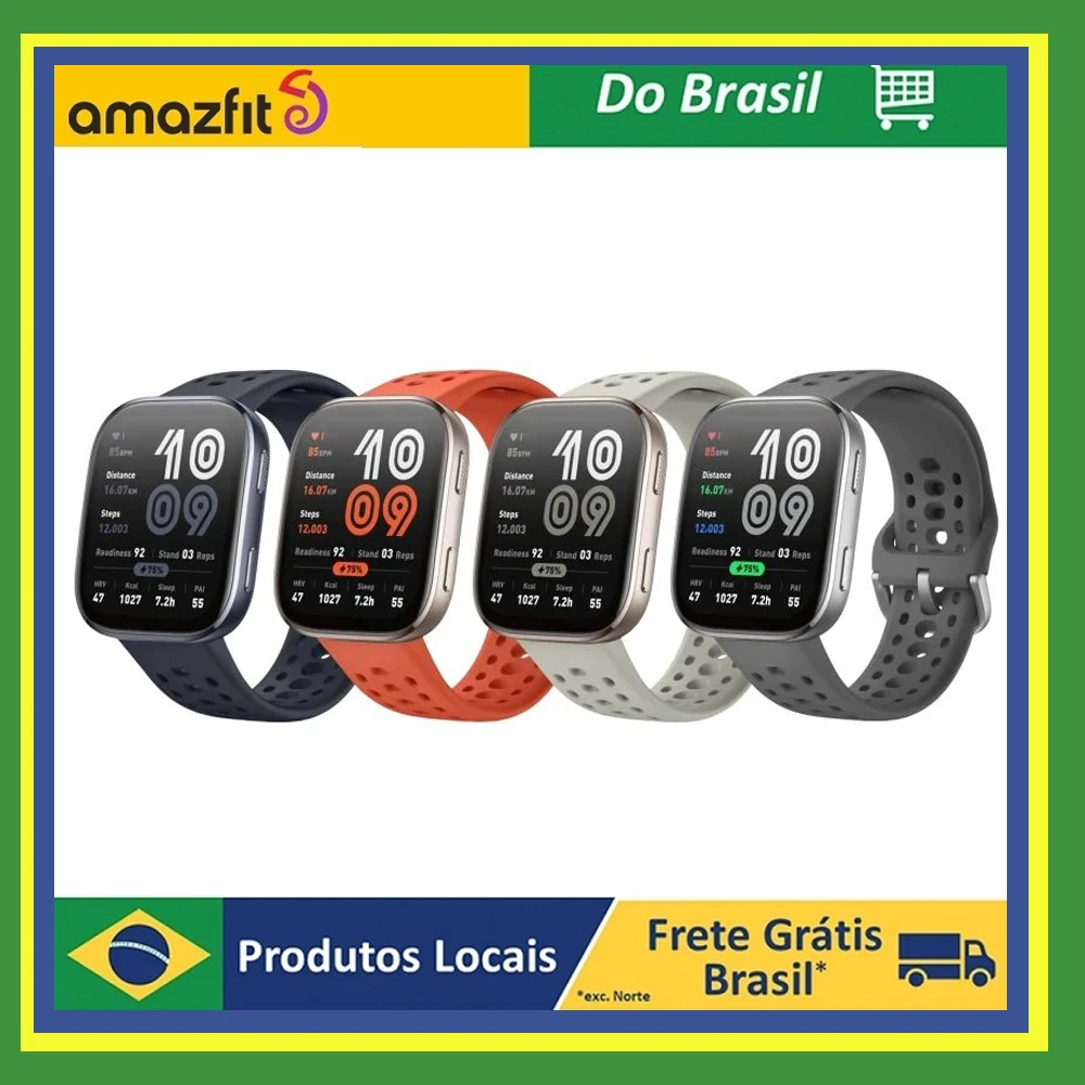 Amazfit Bip 6 Smart Watch 46mm, 14 Day Battery, 1.97" AMOLED Display, GPS & Free Maps, AI, Bluetooth Call & Text