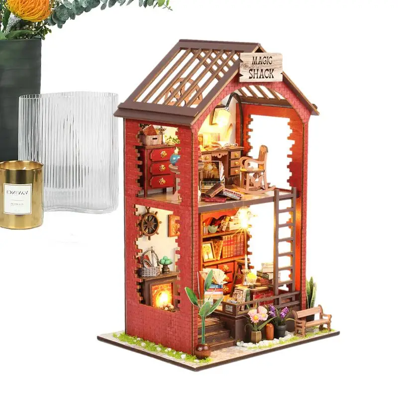 

Наборы «Книжные ноки» для взрослых, миниатюрный набор «сделай сам» для самостоятельной сборки, набор миниатюрных книжных полок, декоративная подставка для буноуков, модель книжного шкафа для полки