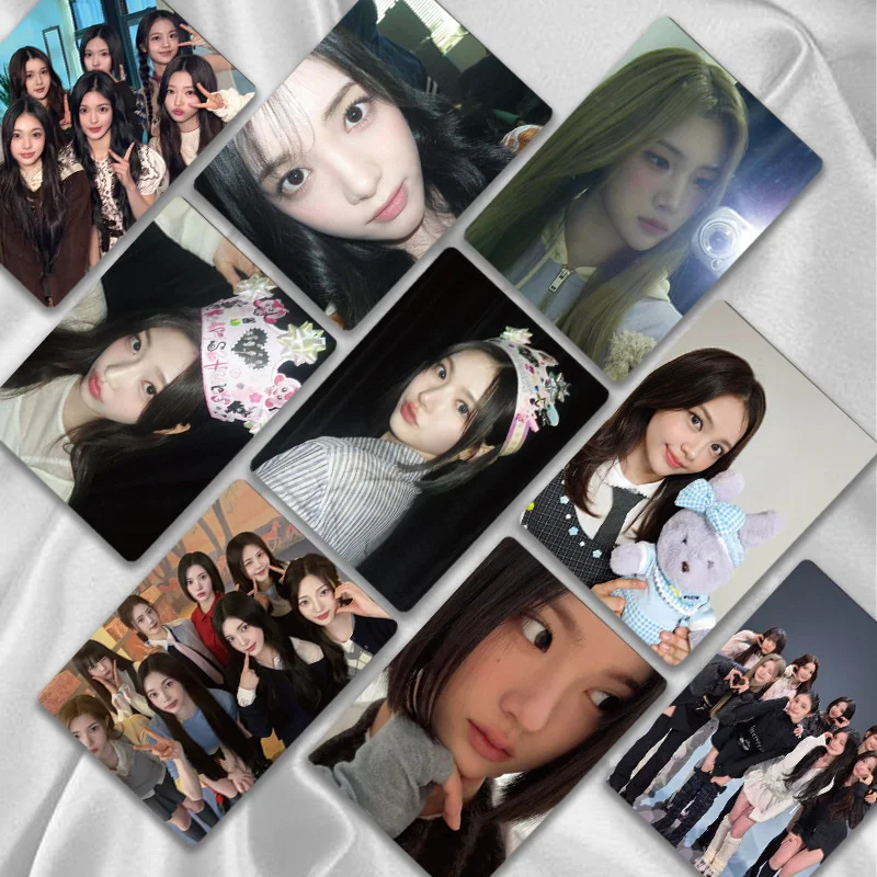Laser Card Hearts2Hearts Album LOMO Card Postcard Glitter Holographic Photo JUUN YUHA Jiwoo Girl Gift 50pcs/set