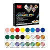 HXBD High Temperature Oven Baked Multi Colors Ceramic Marker Pens Sets Permanent Porcelain Marker Pens for Drawing on Ceramic 5