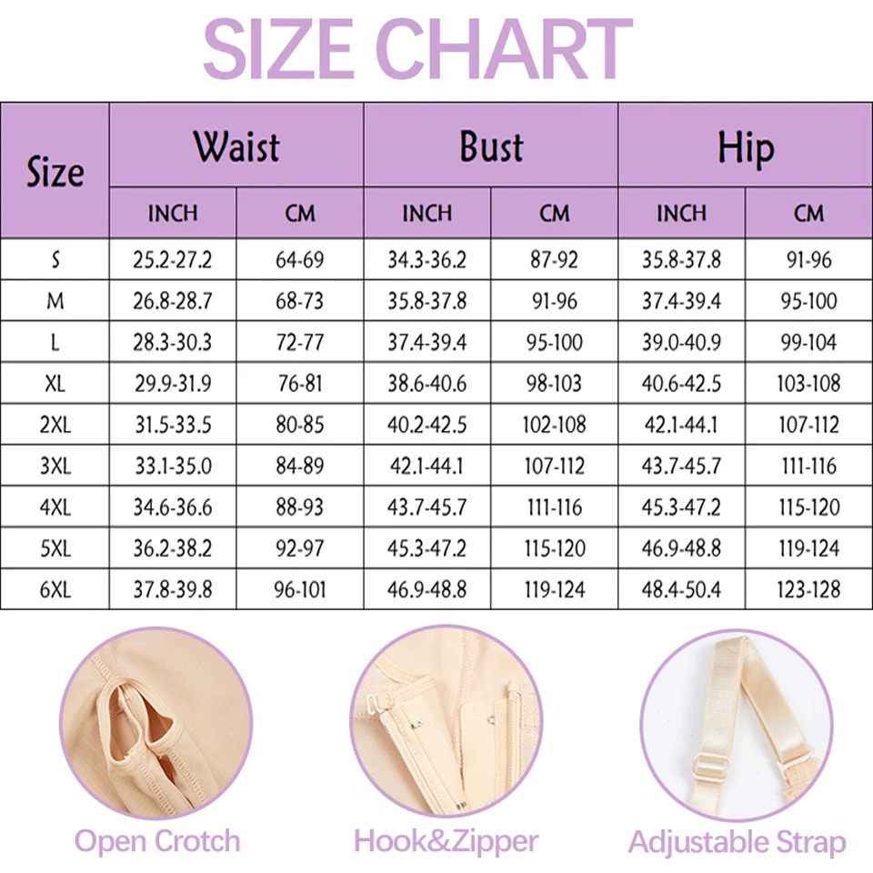 Description Picture 2 of itemSlimming Shapewear for Women Postpartum Tummy Control Body Shaper Butt Lifter Bodysuit Zipper Open Bust Open Crotch Corset Fajas