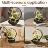 3-tier Tabletop Water Fountain USB Powered Circulating LED Ring Lights Decoration For Living Room Patio Tabletop Home Decoration 6