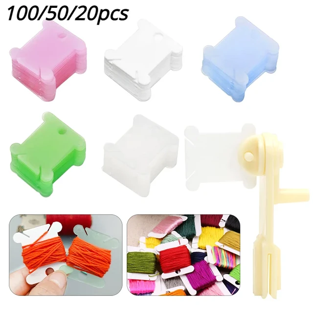 Embroidery Floss Bobbins 150pcs Embroidery Thread Holder With Winder Thread  Bobbins for Embroidery Floss Cross -  Israel